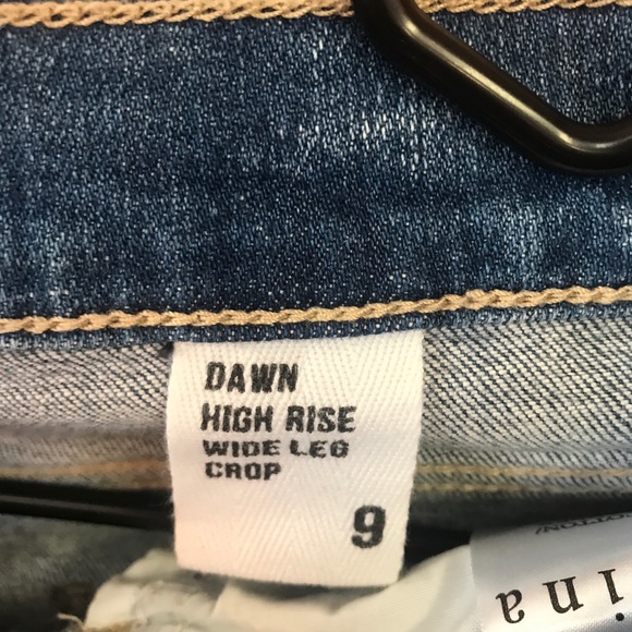 Eunina Dawn high rise wide leg crop jeans size 9 regular - Picture 6 of 9